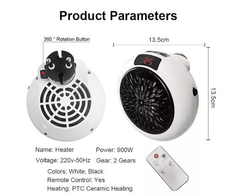 가정용 전기 방 난방기 스마트 900W 조절 가능한 온도 조절기와 원격 제어