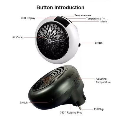 가정용 전기 방 난방기 스마트 900W 조절 가능한 온도 조절기와 원격 제어