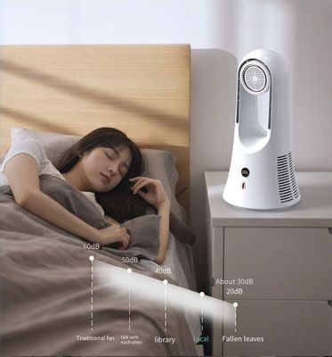 영어 운영 언어 USB 전원 데스크톱 팬 대형 바람 향수 치료 잎 없는 팬