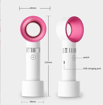 휴대용 ABS PC 미니 USB 충전 데스크톱 눈꺼풀 불기 위한 휴대용 잎 없는 팬