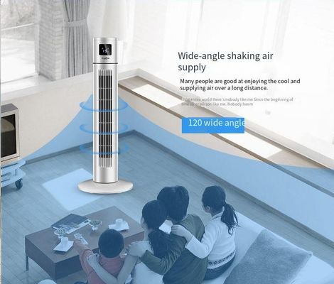 잎 없는 디자인과 1~12시간 타이머 설정 기능이 있는 가정용 수직 타워 팬