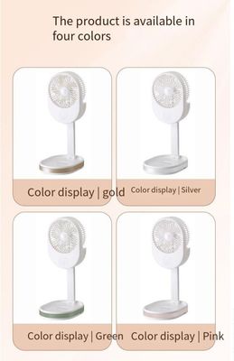 사용자 지정 로고 1500mAh USB 재충전 가능한 테이블 팬 LED 라이트 및 ABS PP 재료