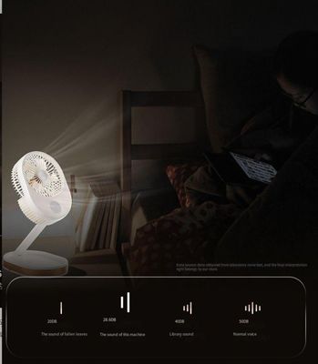 사용자 지정 로고 1500mAh USB 재충전 가능한 테이블 팬 LED 라이트 및 ABS PP 재료