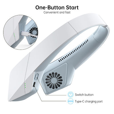 USB 재충전 가능한 목 매달린 팬 18650 배터리 1800mAh 및 블레이드리스 디자인