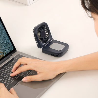 영어 휴대용 휴대용 작은 팬 USB 충전 데스크톱 접이식 매달린 목 팬