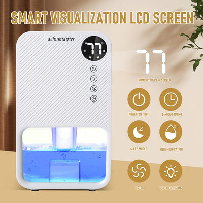 1100ml 물탱크와 7개의 다채로운 조명으로 가정의 편안함을 위한 스마트 미니 탈습기