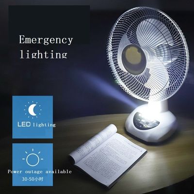 12인치 태양광 재충전 팬 배터리와 2개의 LED 전구 지속 가능한 해결책