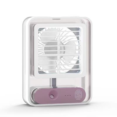 USB 재충전 가능한 420g 데스크톱 테이블 스탠드 에어컬러 LED 라이트와 함께 에어컨 팬