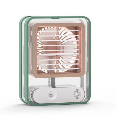 USB 재충전 가능한 420g 데스크톱 테이블 스탠드 에어컬러 LED 라이트와 함께 에어컨 팬