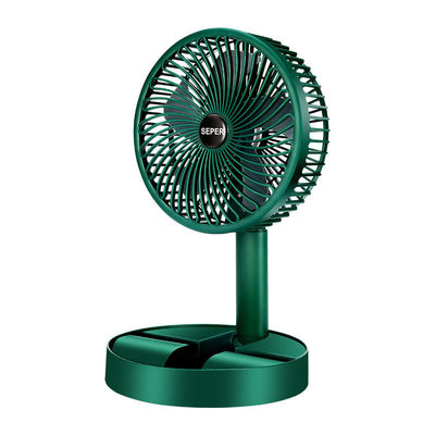 충전 데스크톱 확장 가능한 팬 흰색 녹색 플라스틱 데스크톱 가정용 휴대용 전기 팬