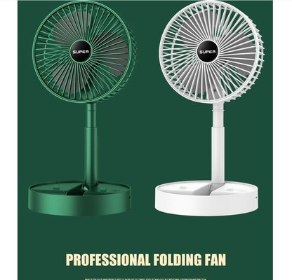 충전 데스크톱 확장 가능한 팬 흰색 녹색 플라스틱 데스크톱 가정용 휴대용 전기 팬
