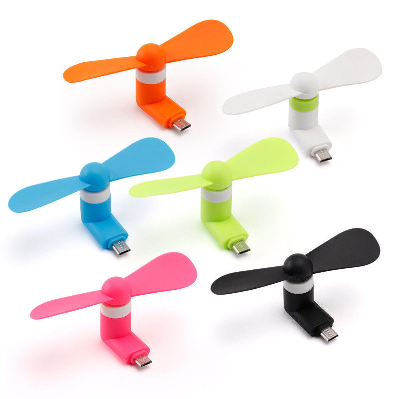 사용자 지정 로고 휴대 전화 휴대용 3 인 1 USB 타입 C 단식 냉각 미니 팬 15g